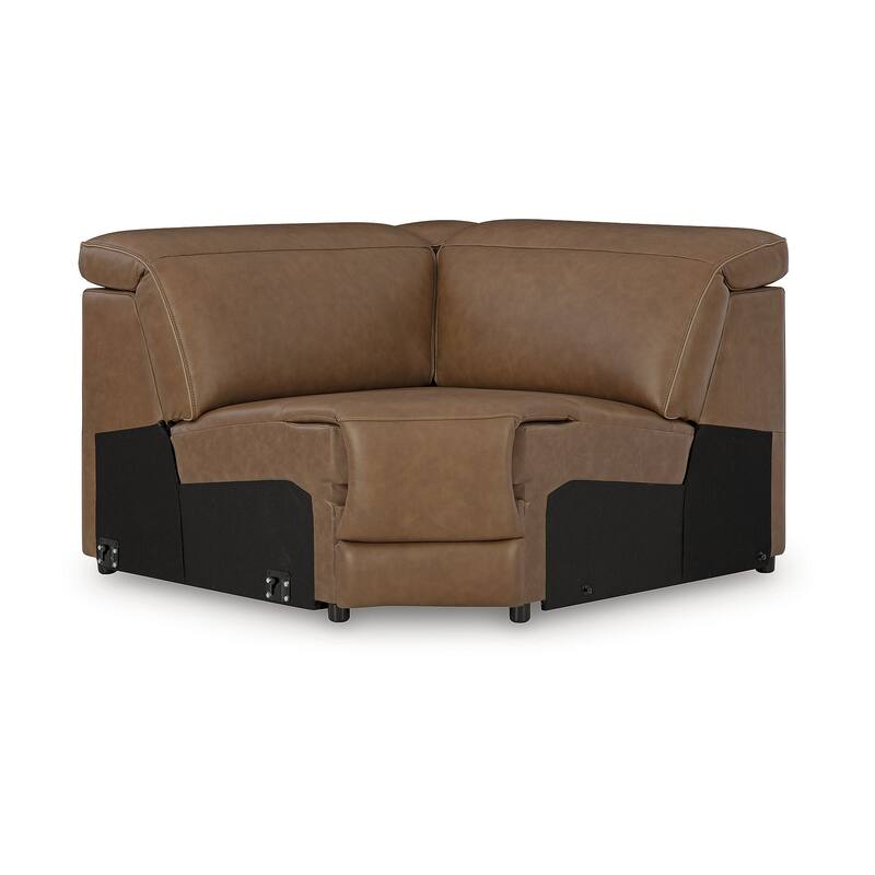 Signature Design by Ashley Rally-Up Brown 5-Piece Power Reclining Sectional - 142" W x 142" D x 34" H