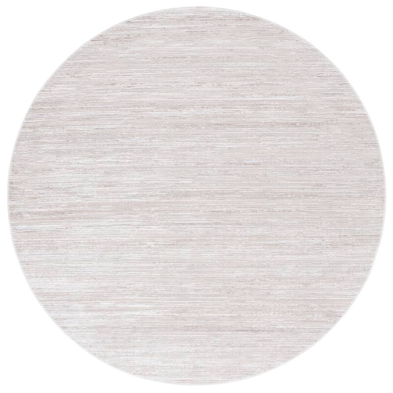 SAFAVIEH Platinum Ammie Glam Abstract Rug - 6'7" Round - Beige/Ivory