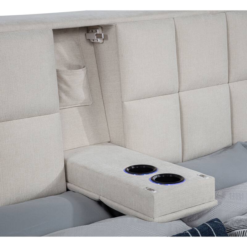 Dreux Upholstered Panel Platform Bed