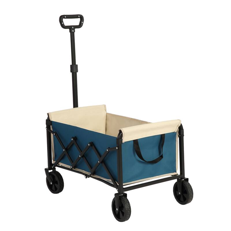 Lightweight Heavy Duty Folding Beach Wagon with Wheels, Large Capacity
