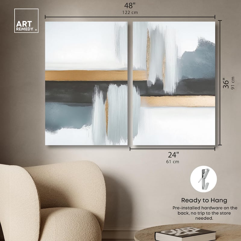 Azure Horizon II Canvas Set of 2 by Art Remedy, Gallery Wrapped