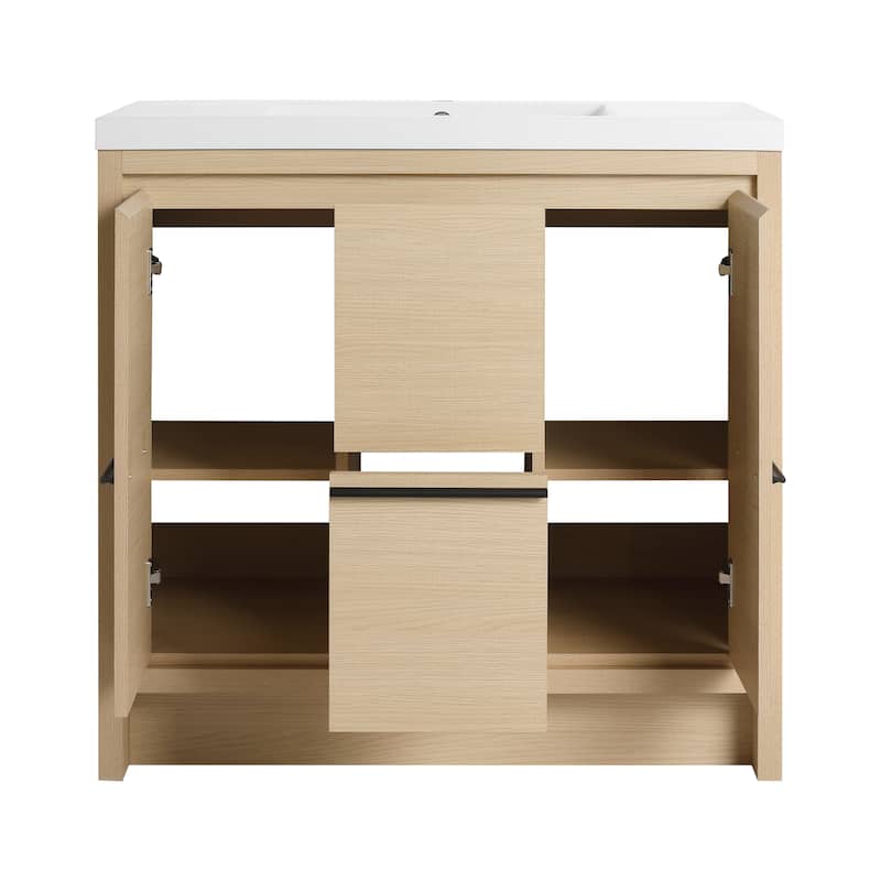 Bathroom Vanity With Sink In 24/30/36/48 Inch, Freestanding Bathroom Vanity With Soft Close Door and Drawer