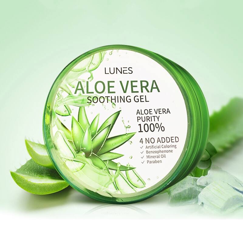 LUNES Soothing Aloe Vera Gel Face Body Moisturizer 10.58fl oz.