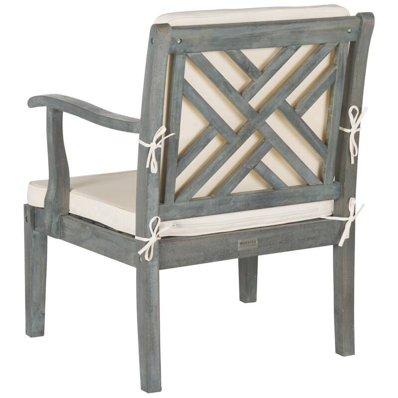 SAFAVIEH Outdoor Vergilia Acacia Wood 5-Piece Patio Set - 26W x 32D x 25H