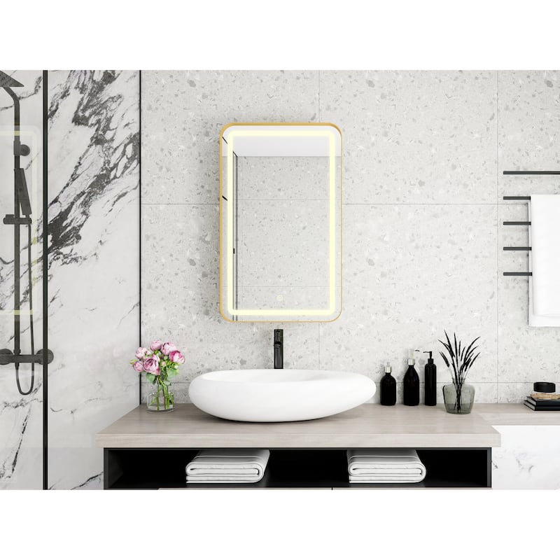 Roomfitters Rectangle Medicine Cabinet with Mirror, Wall Mounted Bathroom Storage