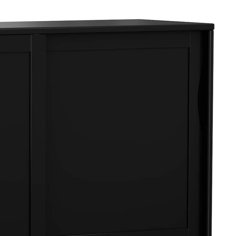 WYNDENHALL Pearson SOLID HARDWOOD 48" Wide Modern Medium Storage Cabinet - 48"w x 17"d x 42" h