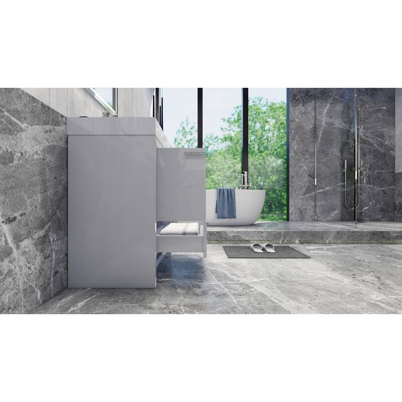 Dove 30'' Freestanding Vanity with Reinforced Acrylic Sink