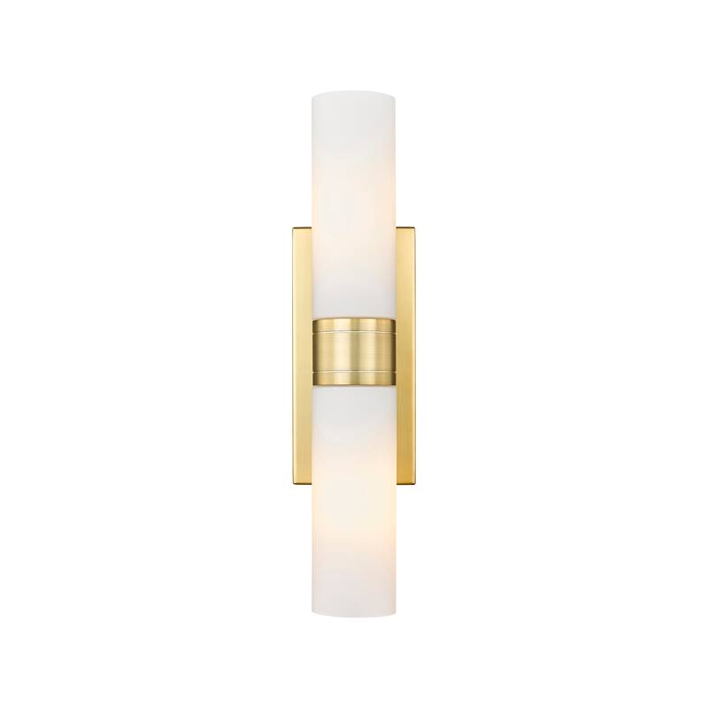 Innovations Lighting Ballston Urban - 2 Light 8" Wall-Mounted Bath Vanity Light - Satin Gold/Matte White