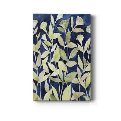 Indigo Blooming Night II Premium Gallery Wrapped Canvas - Ready to Hang