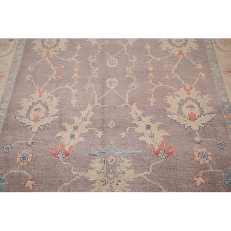 Earth Tone Oushak Oriental Area Rug Handmade Wool Carpet - 8'3" x 9'10"