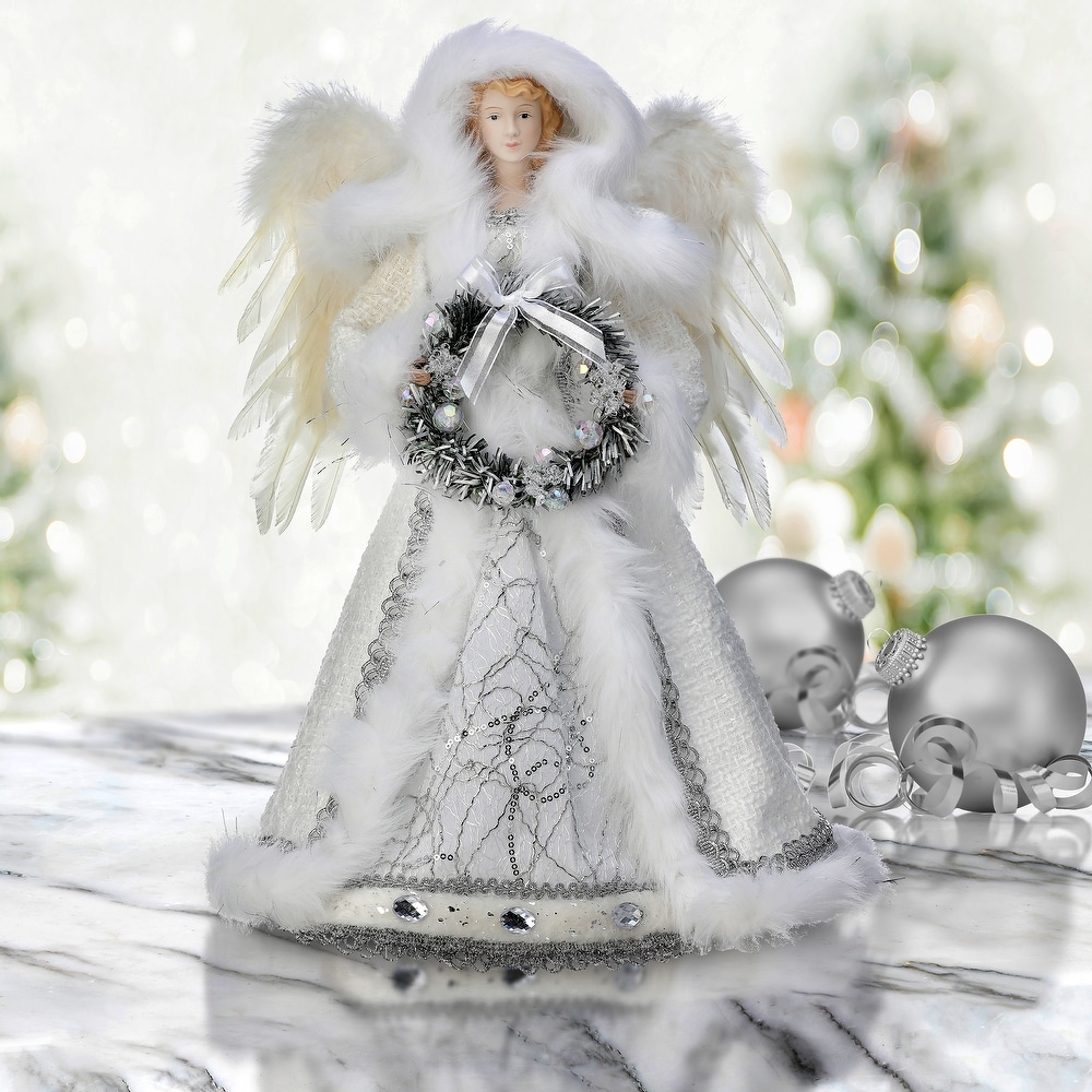 Fluffy White Star Tree Topper – Glendas Christmas Cottage