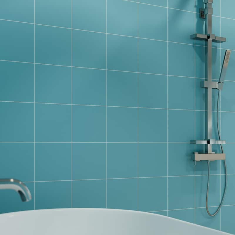 Merola Tile Monocolor Celeste 7-7/8" x 7-7/8" Ceramic Floor and Wall Tile