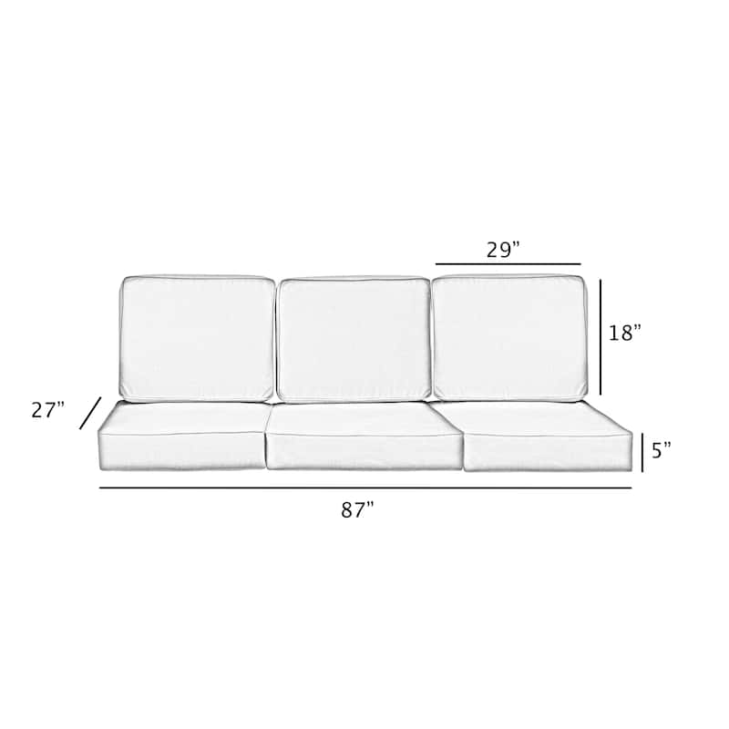 Sorra Home Hayden Sunstone Indoor/Outdoor Deep Seating Sofa Cushion Set