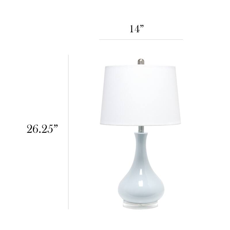 Lalia Home Droplet Table Lamp with Fabric Shade