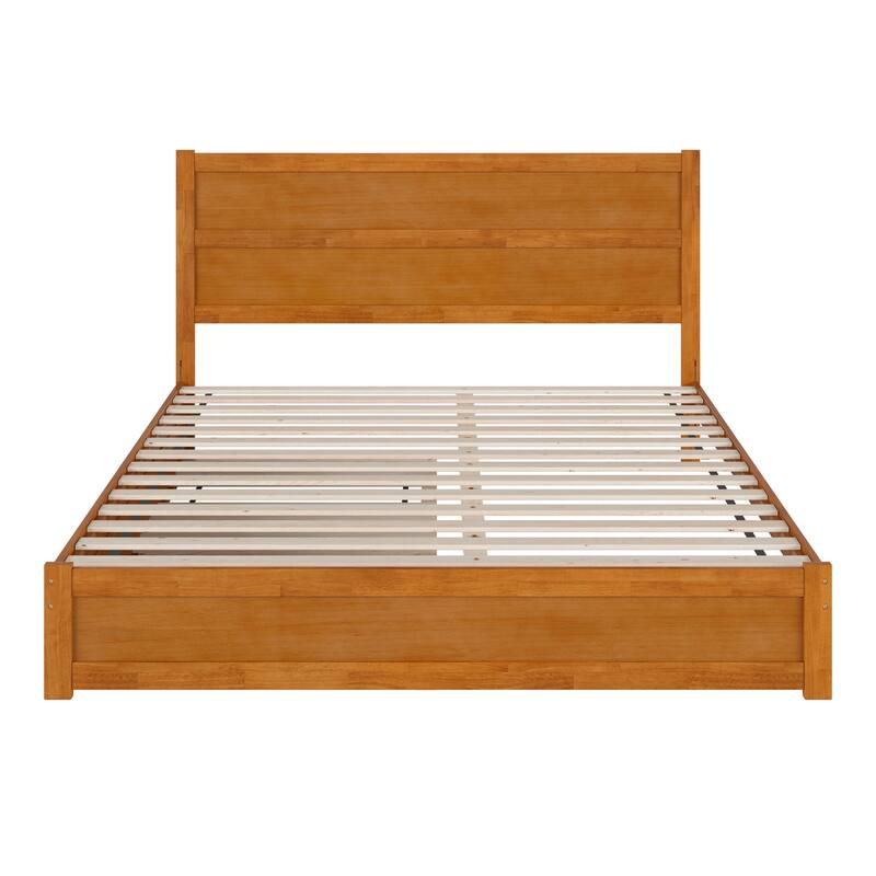 Aveline Wood Platform Bed with Matching Footboard & Trundle