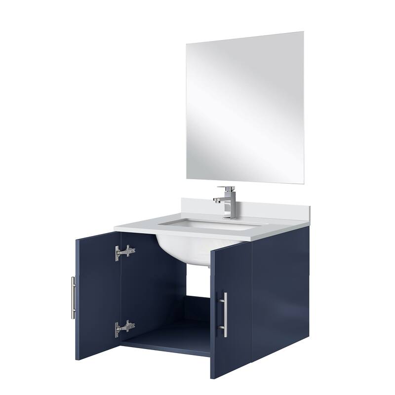 Bathroom Vanity Set with Marble Top, Single Hole Faucet, Mirror Included, Stainless Steel