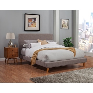 1360APB Dark Grey Fancy California King Platform Bed - Bed Bath ...
