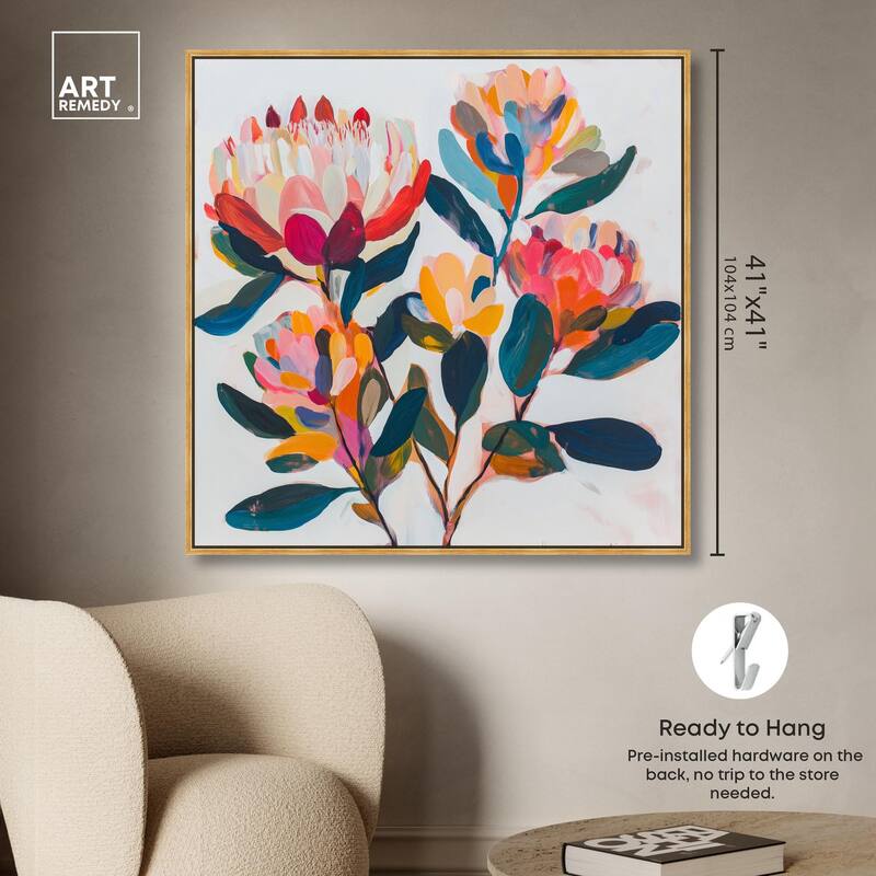 Contemporary Flora I Canvas by Art Remedy