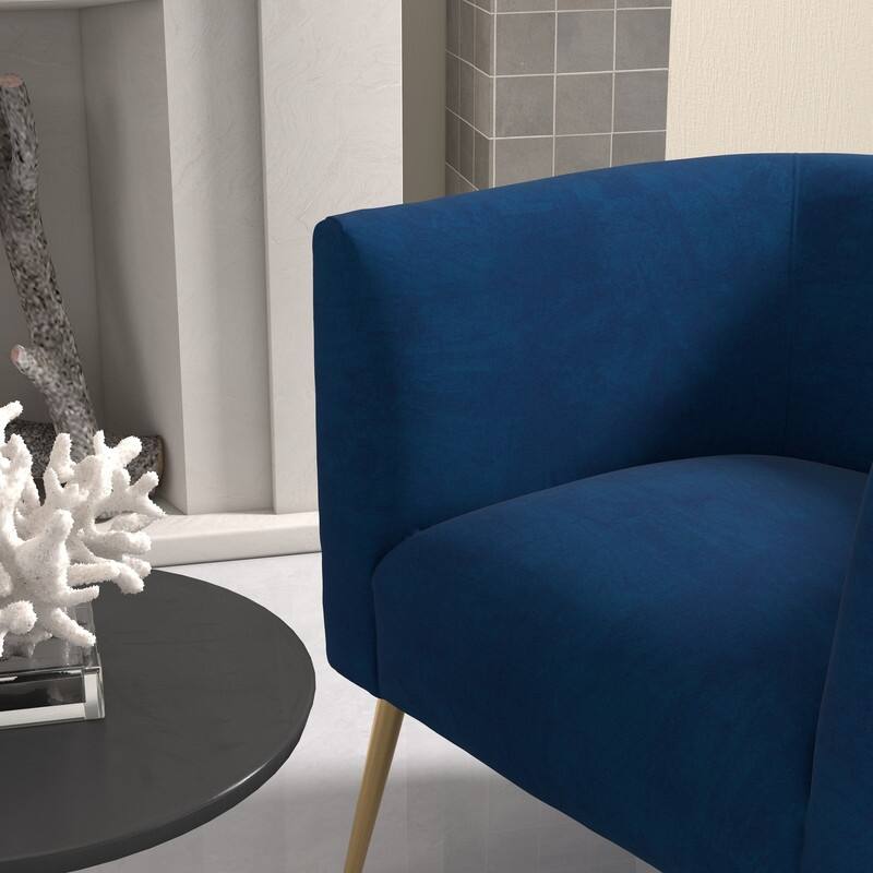 SEYNAR Mid-Century Modern Velvet Round Accent Chair for Living Room, set of 2