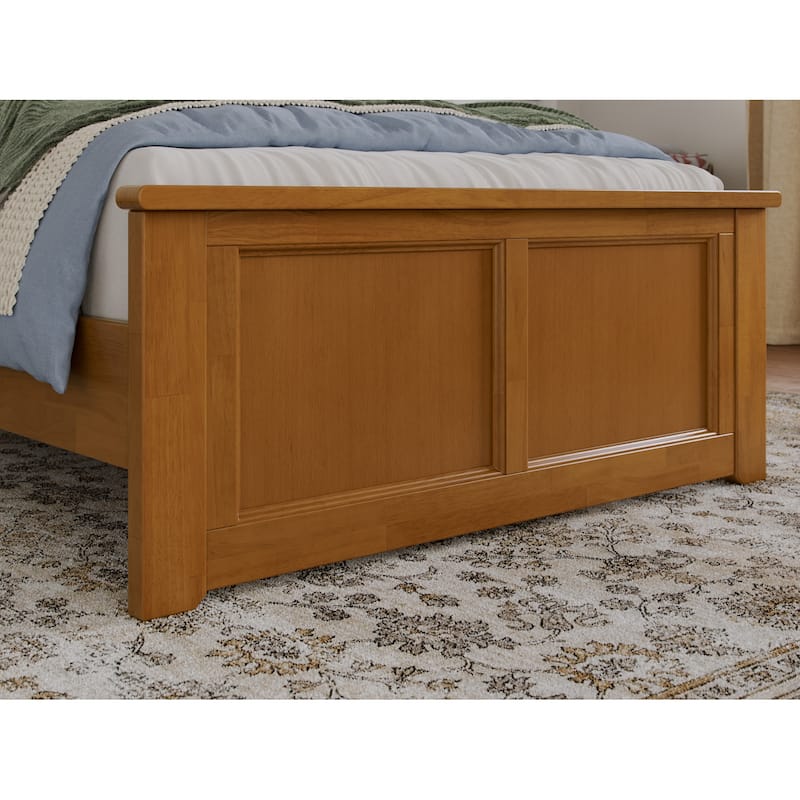 Charlotte Solid Wood Low Profile Platform Bed with Matching Footboard