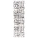 preview thumbnail 11 of 12, SAFAVIEH Fontana Shag Rosaleen Modern Abstract 2-inch Thick Rug 2'3" x 10' Runner - Ivory/Grey - Runner
