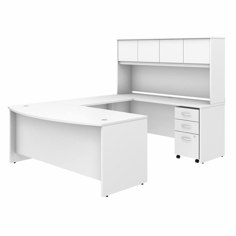 Studio C 72W U Desk with Hutch and Drawers by Bush Business Furniture