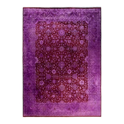 Fine Vibrance One-of-a-Kind Hand-Knotted Area Rug - Red, 9' 2" x 12' 5" - 9' 2" x 12' 5"