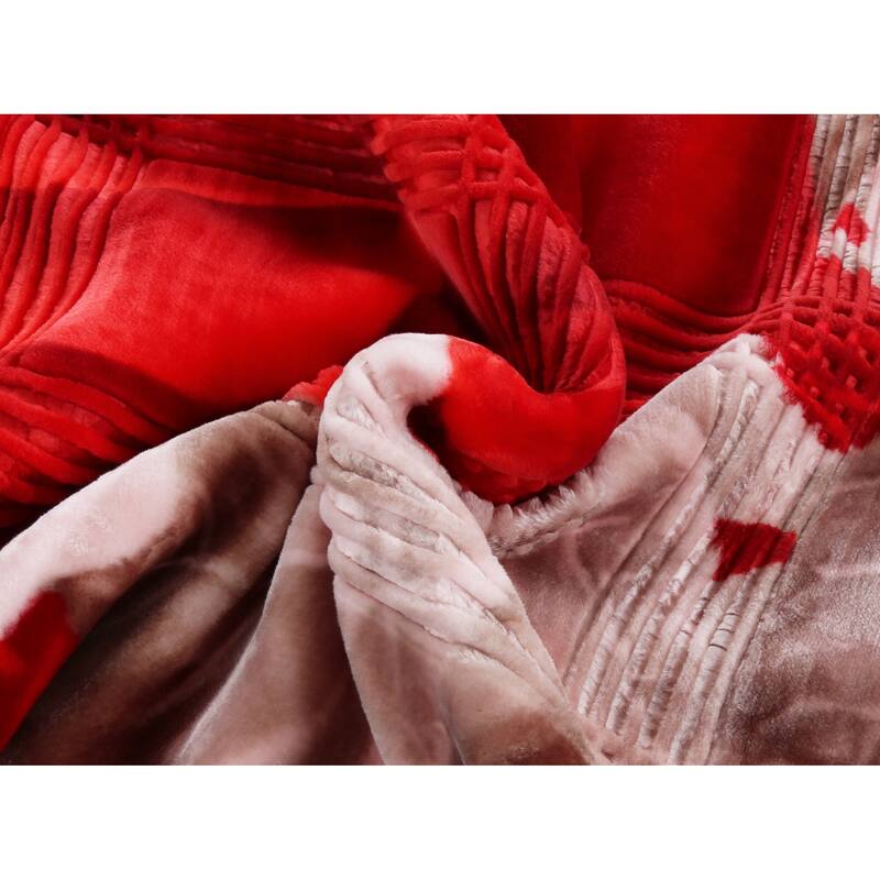 Empyrean Velvet 2 Ply Heavy Reversible Printed Raschel Blanket