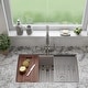 preview thumbnail 2 of 5, 33 Inch Lexicon Platinum Quartz Composite Drop-in Undermount Single Bowl Workstation Galaxy Concrete Kitchen Sink LP-750TM-C