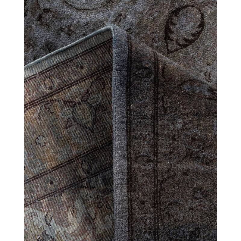 Fine Vibrance One-of-a-Kind Hand-Knotted Area Rug - Gray, 4' 3" x 6' 0" - 4' 3" x 6' 0"