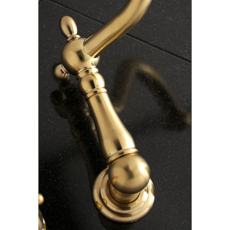 Heritage 3-Hole Wall Mount Roman Tub Faucet in Brushed Nickel