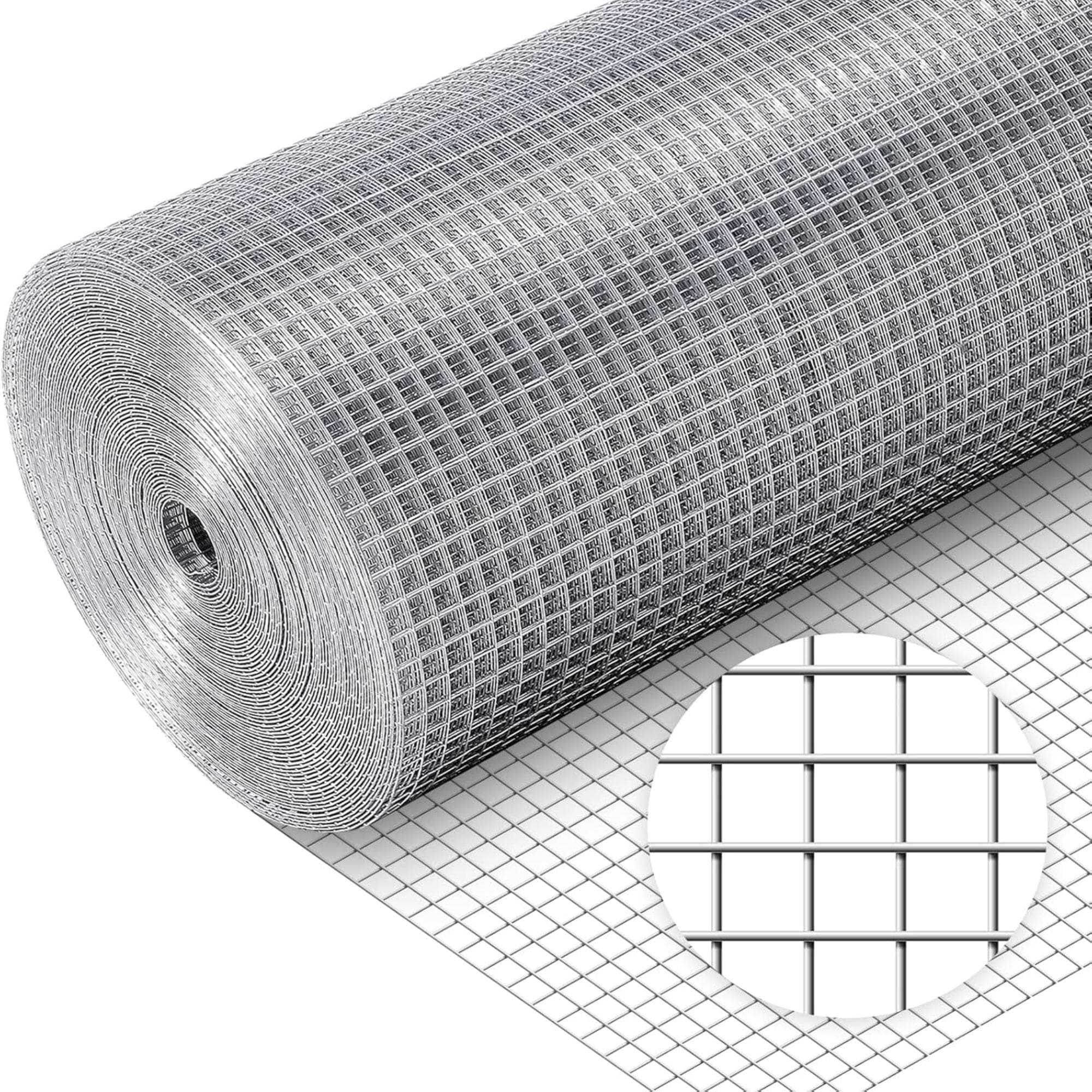 Art3d 1/2 Inch 48in X 100ft 19 Gauge Square Hardware Cloth - 48in x 100ft