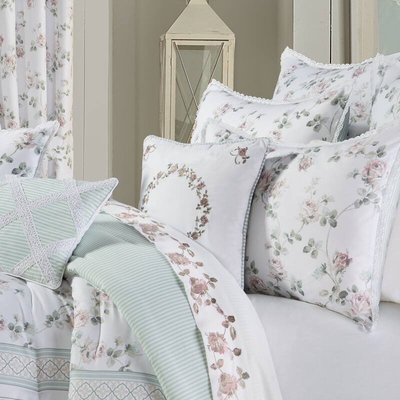 Royal Court Rialto 16" Square Decorative Throw Pillow - Accent - Polyester - White