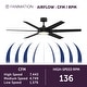 preview thumbnail 12 of 14, Fanimation Brawn 64 inch Indoor/Outdoor Smart Ceiling Fan with LED CCT Select Light Kit and Remote - Black