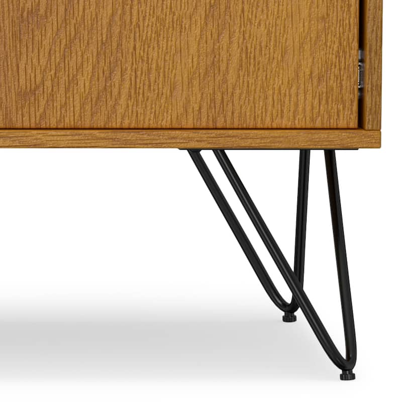WYNDENHALL Moreno 60 inch Wide Industrial TV Media Stand For TVs up to 65 inches - 60"w x 18"d x 25" h