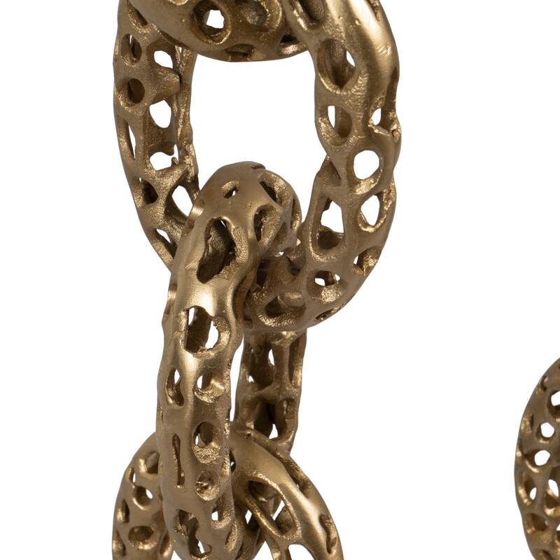 Modern Decorative Link Pattern Wall Art Decor - Set of 2, 34", Gray