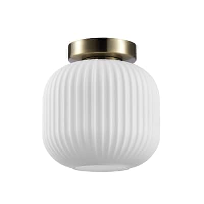 Globe Electric 91005472 Lily 8" Wide Semi-Flush Ceiling Fixture with