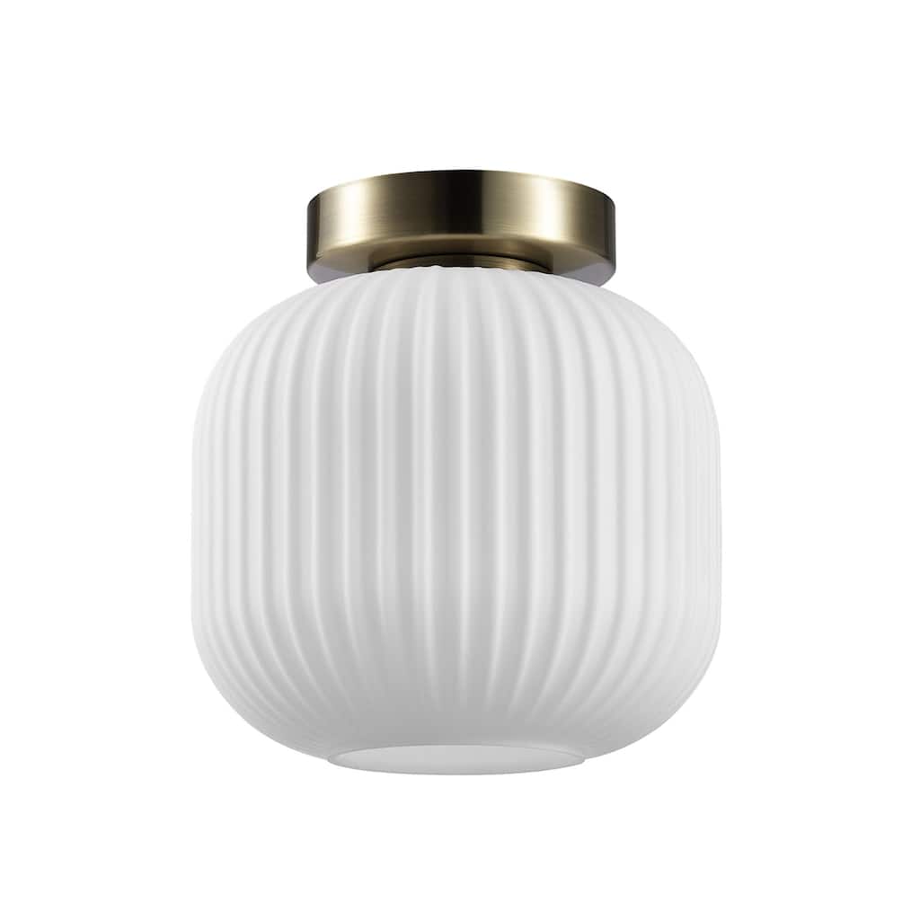 Globe Electric 91005472 Lily 8" Wide Semi-Flush Ceiling Fixture with