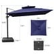 preview thumbnail 34 of 85, 11 x 11 FT Outdoor Square Patio Cantilever Offset Umbrella with Crank and 360 Degrees Rotation