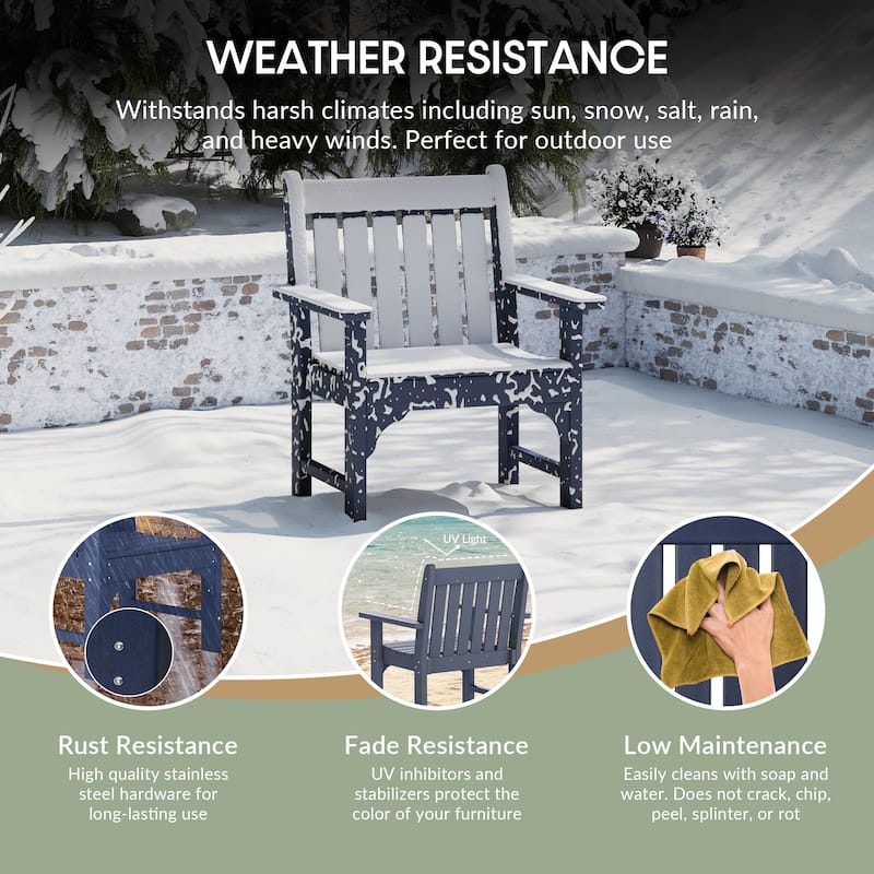 Polytrends Laguna Outdoor Dining Poly Garden Arm Chair (Set of 4)