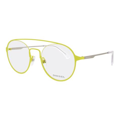 Diesel DL5323 Matte Yellow Semi-Rimless Round Eyeglasses - 51-21-145