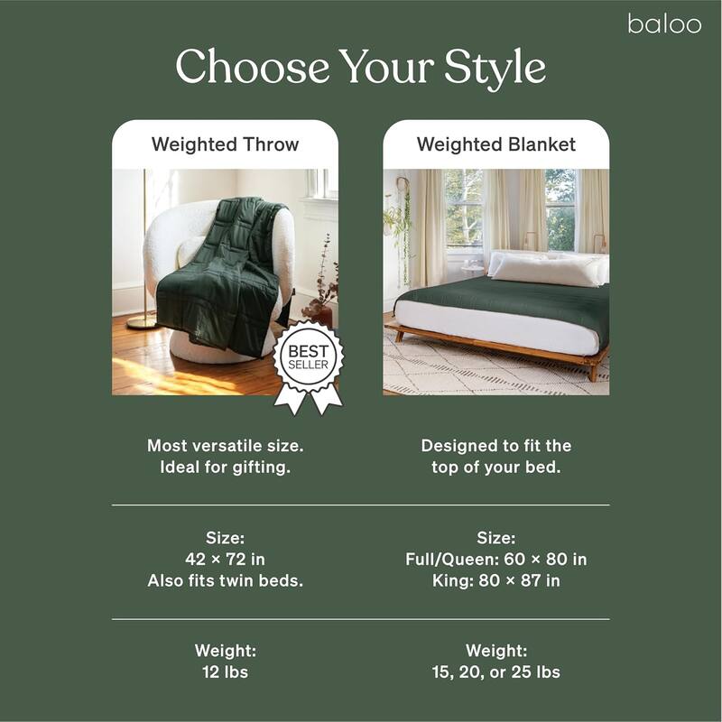 Cool Cotton Weighted Blanket - 25lbs King