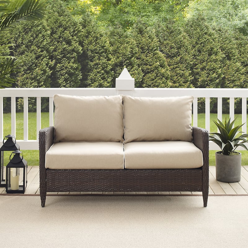 Kiawah Outdoor Wicker Loveseat - 51"W x 28.5"D x 30.5"H