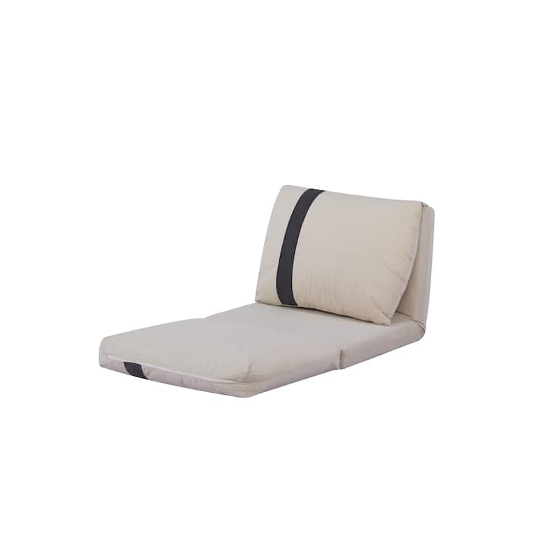 Floor Sofa Bed with 6-Position Adjustable, Sleeper Sofa with 5-Second Foldable, Upholstered Bean Bag Base & Pillow