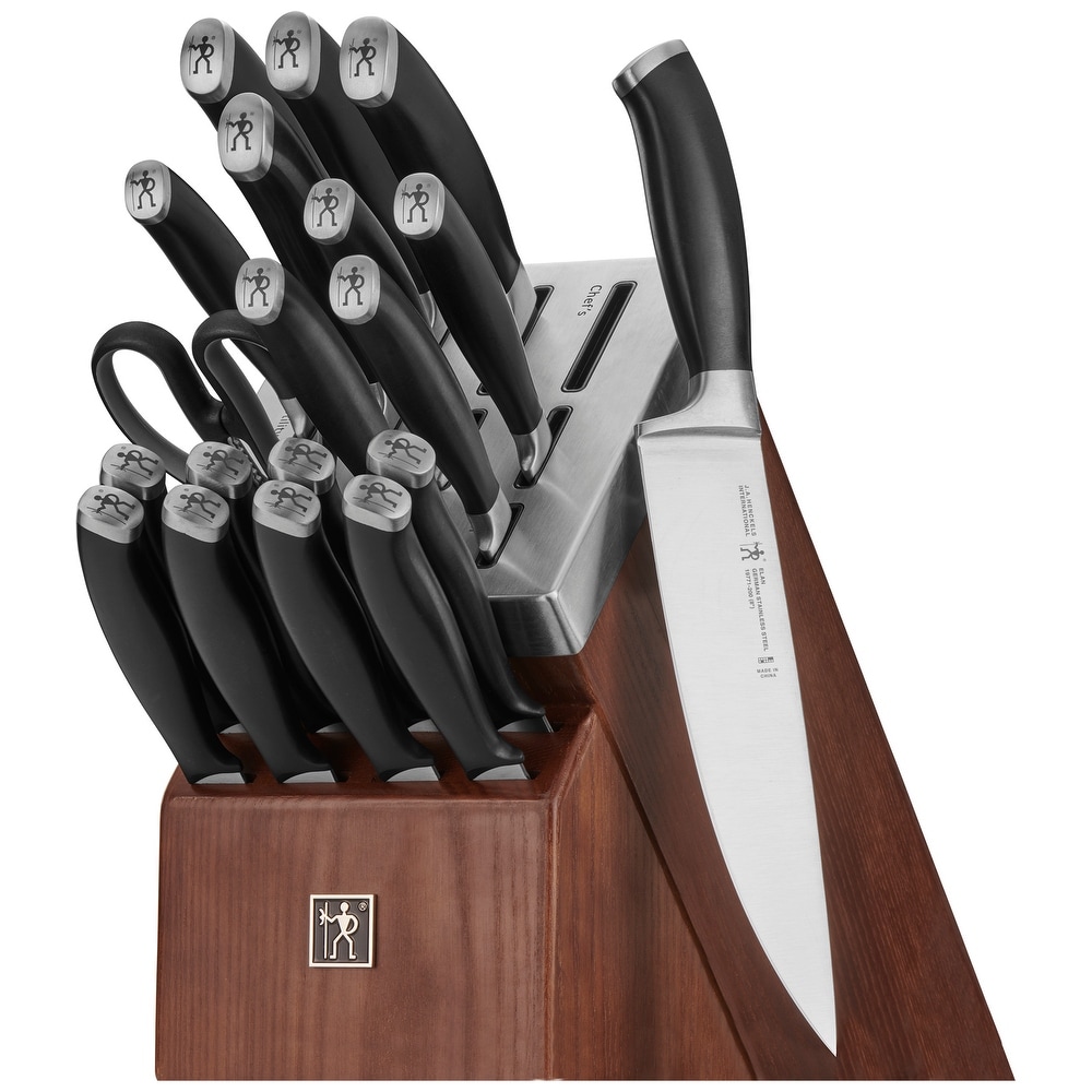 Knife Set, 17Pcs German Stainless Steel Chef Knife Set with Acrylic Block, 6  Steak Knives, Professional Non-Slip Handle - Bed Bath & Beyond - 33354073