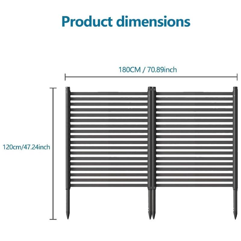 2-Panel 47x35 Inch Privacy Screen Outdoor Garden Fence, Landscape Edging for Flower Beds, Patio