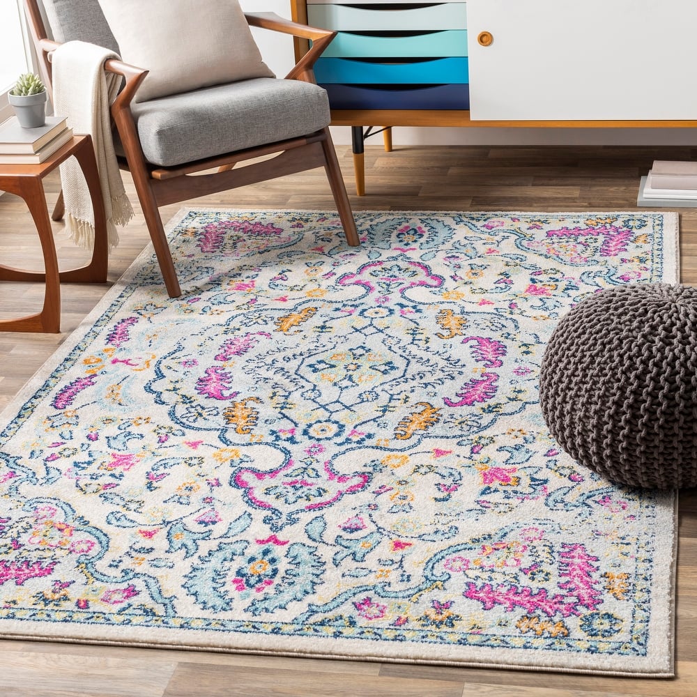 Livabliss Aziza Vintage Bohemian Medallion Area Rug