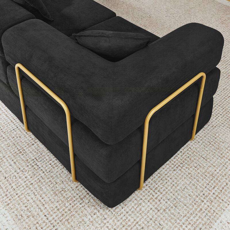 Modular Sectional Sofa with L-Shape Chaise, Boneless Cloud Couch with Deep Seat