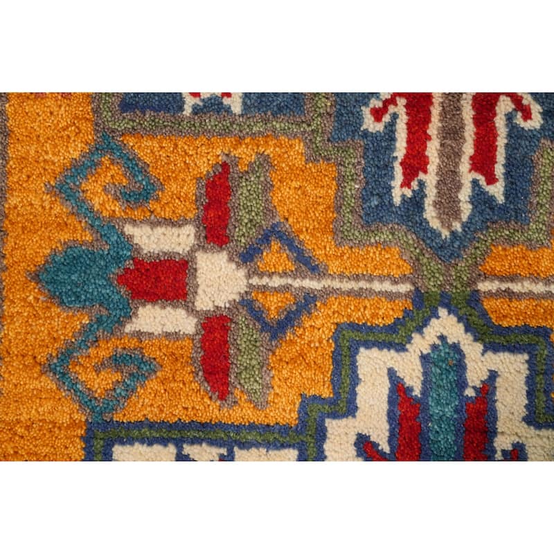 Hand Knotted Oriental 100% Wool Carpet Transitional All-Over Oranges & Rust Oushak Runner Rug - 8' 1'' X 2' 7''