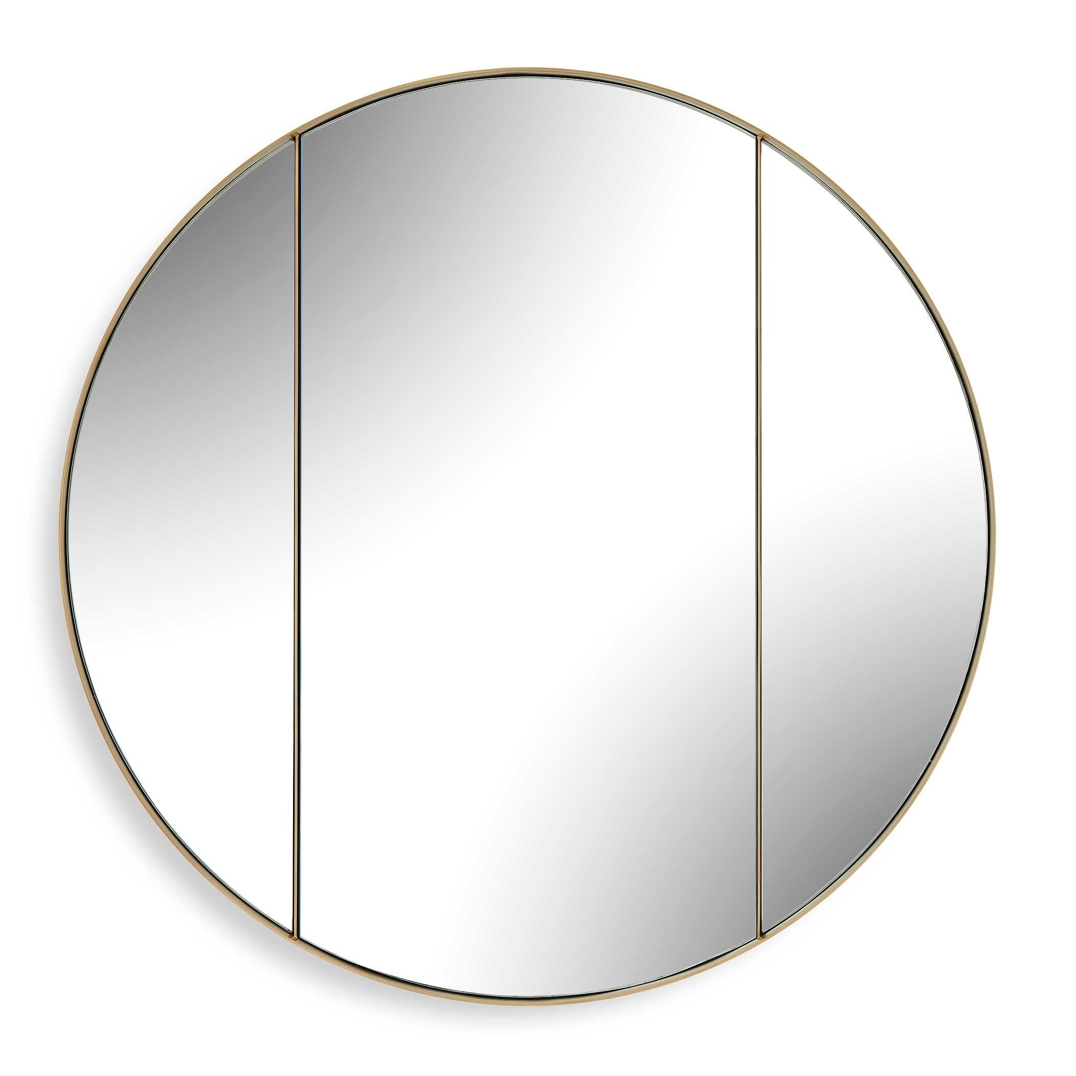 Uttermost Amram Antique Brass Round Mirror - 2." D x 40." W x 40." H